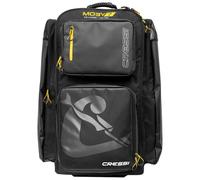 Cressi Valise à roulettes Moby 7 – 115 L Noir/Jaune, robuste et spacieuse