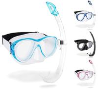 Cressi Samoa + Mexico Combo Masque et Tuba Unisex-Adult, Transparent/Aguamarine, One Size