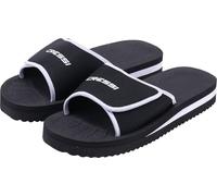 Cressi - Sandales de bain pour plage et piscine - Synthétique - Noir - Unisex - Adultes - Enfants - Sangle de cheville, Haute - Bout ouvert - Léger