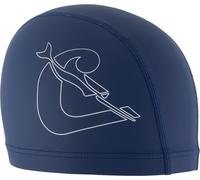 CRESSI Senna Swim Cap Coated Bonnet de Natation Couvert de PU Unisex-Adult, Bleu/Blanc, Taille Unique