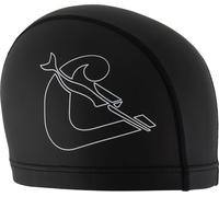 CRESSI Senna Swim Cap Coated Bonnet de Natation Couvert de PU Unisex-Adult, Noir/Blanc, Taille Unique