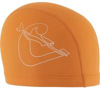 CRESSI Senna Swim Cap PU Coated Bonnet de Bain avec revêtement en polyuréthane Unisexe, Orange/Blanc, Taille Unique