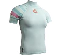 Cressi Shield Lady Rash Guard Short/SL Aquamarine Pink - Rashguard à Manches Courtes Protection pour Sup et Sports Nautiques, Aquamarine/Rose, M/3, Femmes