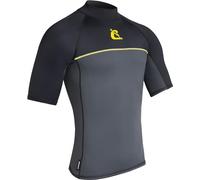 Cressi Shield Man Rash Guard Short/SL - Rashguard Homme à Manches courtes pour Sup et Sports Nautiques, Noir/Gris, M/3