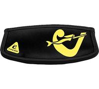 CRESSI Simply Neo Mask Strap Cover Housse en néoprène pour Masque de plongée et Tuba Unisexe, Noir/Jaune, Taille Unique