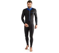 Cressi 1mm Combinaison Une pièce Skin, Homme, Noir/Bleu, M/3