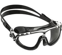 CRESSI Skylight Goggles Black/White Black - Lunettes de Natation Snorkeling et Piscine pour Adultes, Vue à 180° Antibuée, 100 % Anti UV, Noir/Blanc Noir - Lentille Claire, Taille Unique