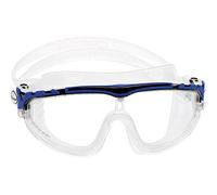 CRESSI Skylight Goggles Clear/Black Blue - Lunettes de Natation Snorkeling et Piscine pour Adultes, Vue à 180° Antibuée, 100 % Anti UV, Transparente/Noir Bleu - Lentille Claire, Taille Unique