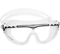 CRESSI Skylight Goggles Clear/White Black - Lunettes de Natation Snorkeling et Piscine pour Adultes, Vue à 180° Antibuée, 100 % Anti UV, Transparente/Blanc Noir - Lentille Claire, Taille Unique