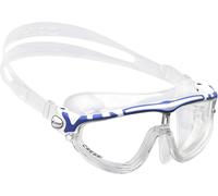 CRESSI Skylight Goggles Clear/White Blue - Lunettes de Natation Snorkeling et Piscine pour Adultes, Vue à 180° Antibuée, 100 % Anti UV, Transparente/Blanc Bleu - Lentille Claire, Taille Unique