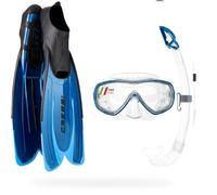 Cressi Sub S.p.A. Agua Bag Ensemble Plongée/Natation Palmes-Masque-Tuba avec Sac
