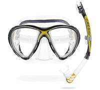 Cressi Sub S.p.A. Big Eyes Evolution & Kappa Ultra Dry Combo Set de snorkeling Jaune