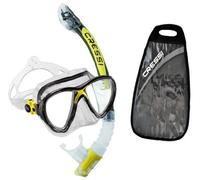 Cressi Sub S.P.A. Big Eyes Evolution & Kappa Ultra Dry Combo Set De Snorkeling Jaune Jaune