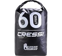 Cressi Dry Bag Premium Sac à Dos 100% Étanche Imperméable-Flottant Haute Qualité Mixte, Noir (Noir/Back Pack), 60 L