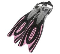 CRESSI Frog Plus Fins Black/Pink XS/S - Palme Réglables de Plongée, Noir/Rose, Unisexe Adulte
