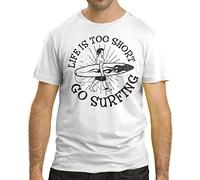 Cressi Sub S.p.A. LIFE IS TOO SHORT T-Shirt Homme Blanc FR: XL (Taille Fabricant: XL)