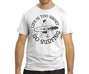 Cressi Sub S.p.A. LIFE IS TOO SHORT T-Shirt Homme Blanc FR: XL (Taille Fabricant: XL)