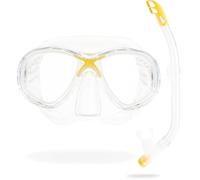 Cressi Sub S.p.A. Marea VIP Jr Set de Masque + Tuba plongée Enfant Transparent/Jaune