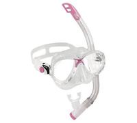 Cressi Kit de snorkeling Marea Vip Junior – Masque + tuba – Enfants – Transparent/rose