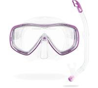 Cressi Sub S.p.A. Ondina Vip Set de masque + tuba plongée enfant Transparent/Rose