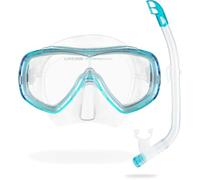 Cressi Set de plongée Ondina VIP Junior – Enfants 7–13 ans – Clear/Aquamarine