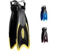 Cressi Palme de snorkeling Palau Noir/Jaune L/XL (44/47)