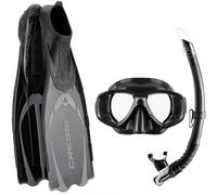 Cressi Sub S.p.A. Pluma Kit de randonnée aquatique Mixte Adulte, Noir/Argent, 41/42