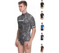 Cressi Sub S.p.A. Rash Guard Man Rash Guard Haute de combinaison en tissu très élastique spéciale, Manches Longues et Courtes, Protection Solaire UV (UPF) 50+ Camouflage Bleu XL/5 (54)