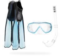 Cressi Rondinella Bag Set de Snorkeling Enfant, Aquamarine, 35/36
