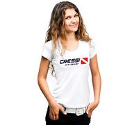 Cressi Sub S.p.A. T-Shirt DIVE Center T-Shirt Femme Blanc FR : S (Taille Fabricant : S)