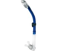 Cressi Sub S.P.A. Ultra Tuba de plongée Dry-Top Adulte, Transparent/Tube Cobalt, Taille Unique