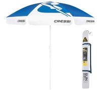 Cressi Sunshell Pro Umbrella - Parasol d'Extérieur Léger et Portable, Réglable et Inclinable pour se Protéger du Soleil et des Intempéries, Bleu/Blanc/Noir, Ø 220cm, Unisex