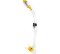 Cressi Tuba Supernova Dry - Valve, Pare-éclaboussures, Embout Silicone - Transparent/Jaune