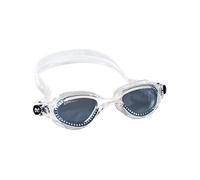 CRESSI Lady Flash Goggles Clear/Clear White_Tinted Lens -Lunettes de Natation Femmes avec Oculaire Séparé Anti-Buée, Anti-Rayures, Anti- UV, Transparent/Blanc_Lentilles Azur, Taille Unique