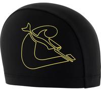 CRESSI Tago Swim Cap Bonnet de Natation Spandex Unisex-Adult, Noir/Jaune, Taille Unique
