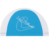 CRESSI Tago Swim Cap Spandex Junior Bonnet de Natation Unisex-Youth, Azure/Blanc, Taille Unique