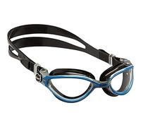 CRESSI Thunder Goggles Black/Blue/Silver - Lunettes de Natation Adultes Ideales pour la Piscine, le Triathlon, Anti Buée, 100% Anti UV, Bleu - Lentille Claire, Taille Unique