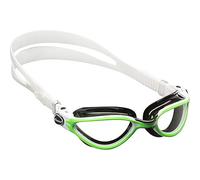 CRESSI Thunder Goggles White/Black/Lime - Lunettes de Natation Adultes Ideales pour la Piscine, le Triathlon, Anti Buée, 100% Anti UV, Lime - Lentille Claire, Taille Unique