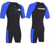 Cressi Combinaison shorty Tiburon 2 mm Néoprène Manches courtes Bleu/Noir Homme M