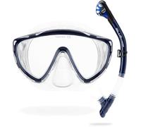 Cressi Tino & Scilla Mask & Snorkel Kits, Transparent/Navy
