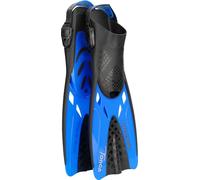 CRESSI Tonga Fins Black/Blue S/M - Palmes Adulte Légères, Courtes et Ajustables, Idéales pour la Plongée, Apnée, la Natation, Noir/Bleu, S/M