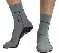 Cressi Ultra Stretch Neoprene Socks 1.5mm - Escarpines Neopreno Ultrastretch, Unisex-Adult Gris Logo Negro , L