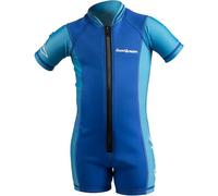 Cressi Unisex Kid Shorty Thermal Wetsuit Neoprene Ultra Stretch 1.5/2mm , Bleu/Azur/Manches Courtes, M (3 ans)