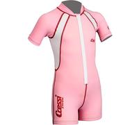 Cressi Unisex Kid Shorty Thermal Wetsuit Neoprene Ultra Stretch 1.5/2mm , Rose/Blanc/Manches Courtes, M (3 ans)