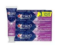 Crest 3D White Lot de 3 dentifrices blanchissants, menthe éclatante, 136 g