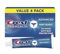 Crest Pro-Health Lot de 4 dentifrices antibactériens avancés de 141,7 g pour blanchiment des dents pour adultes, désodorisant d'haleine, pour les dents sensibles, la santé des gencives, la gingivite