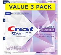 Crest Toothpaste 3D White Brilliance Vibrant Peppermint, 4.1Oz (Pack Of 3) , 116.2 G (Lot De