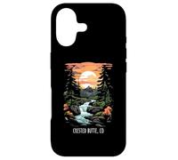 Crested Butte CO USA Scenic Mountain Sunset Style rétro Coque pour iPhone 17