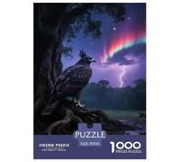 Crested Faucon-AiglePuzzle 1000 Pièces Loisir Pédagogique Amis Et Collèguesoiseau Cohésion Sociale Déco Bureau 70x50cm/1000pcs