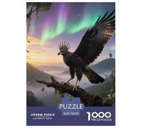 Crested Faucon-AiglePuzzle 1000 Pièces Très Difficile Adultesoiseau Jeu Logique Temps Calme Objet Design 70x50cm/1000pcs